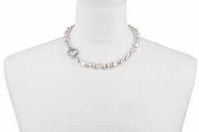 Pearl White Boroque Necklace