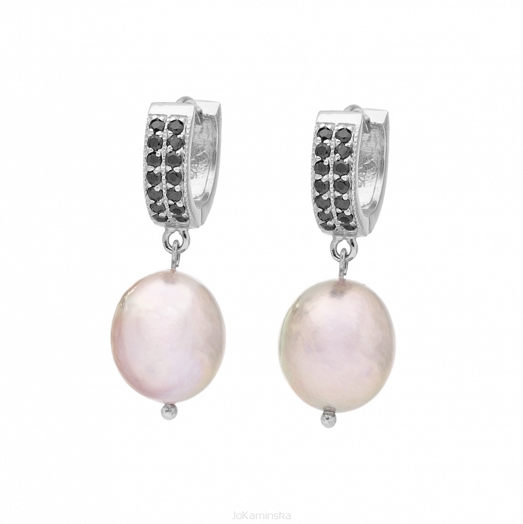 Pearls Semi-Broque Huggies