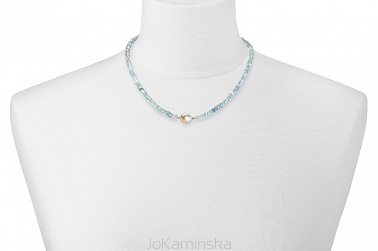 Simplicity Aquamarine with Pearl Necklace