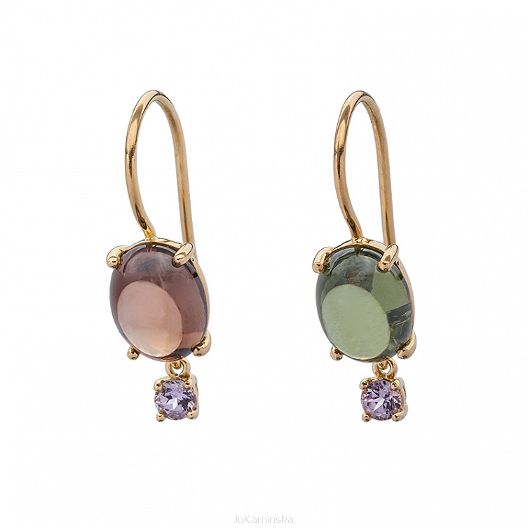 Zircon and Lavender Spinel Earrings