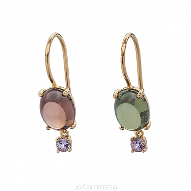 Zircon and Lavender Spinel Earrings