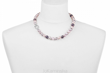 Pearl Peacock, Silver and Pink Necklace
