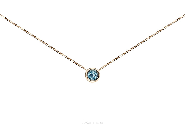 Confetti Gold Aquamarine Necklace