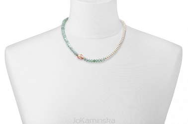 Simplicity Aquamarine with Pearls Necklace
