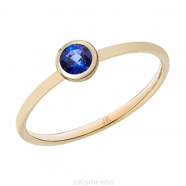 Confetti Gold Ring Blue Sapphire
