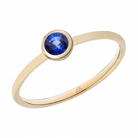 Confetti Gold Ring Blue Sapphire