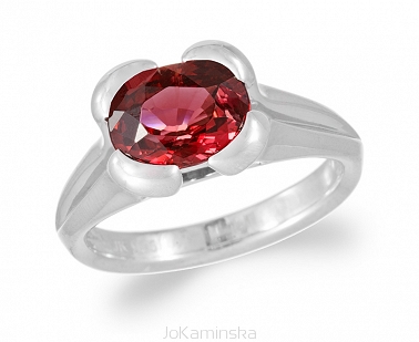 Simplicity Garnet Ring
