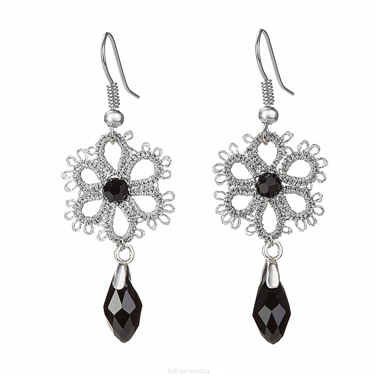 Romanov  Silver Flower Earrings 