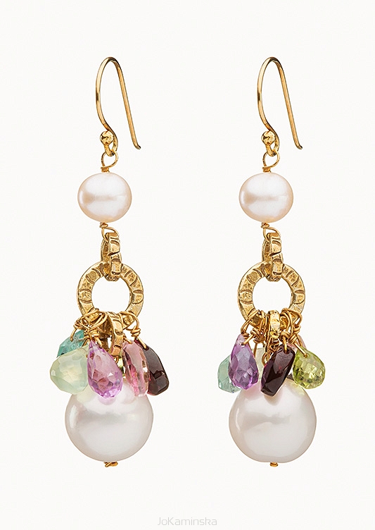 Infinity Semi-Baroque Pearl Earrings