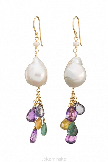 Infinity Baroque Pearl Earrings